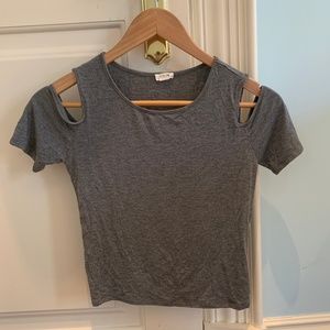 Grey Cut Out Tee from Garage